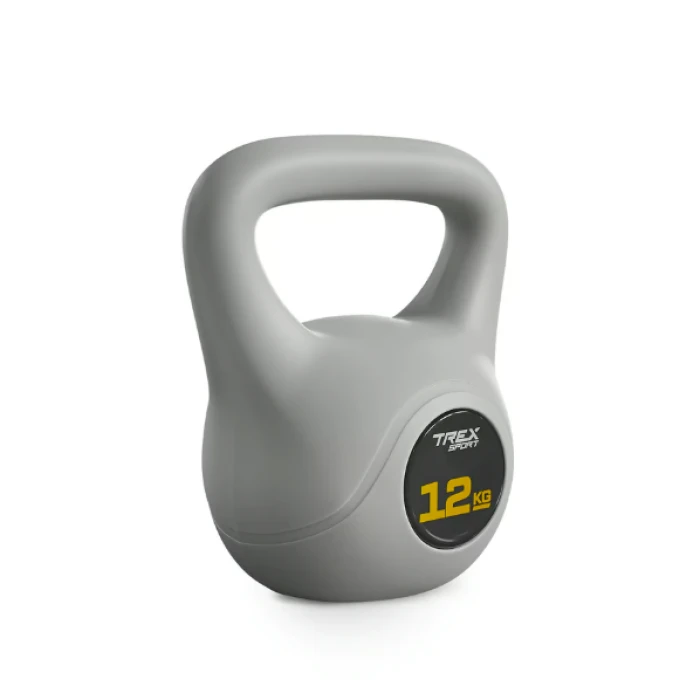Гиря вінілова 12кг Trex Sport TX-012CKB сірий