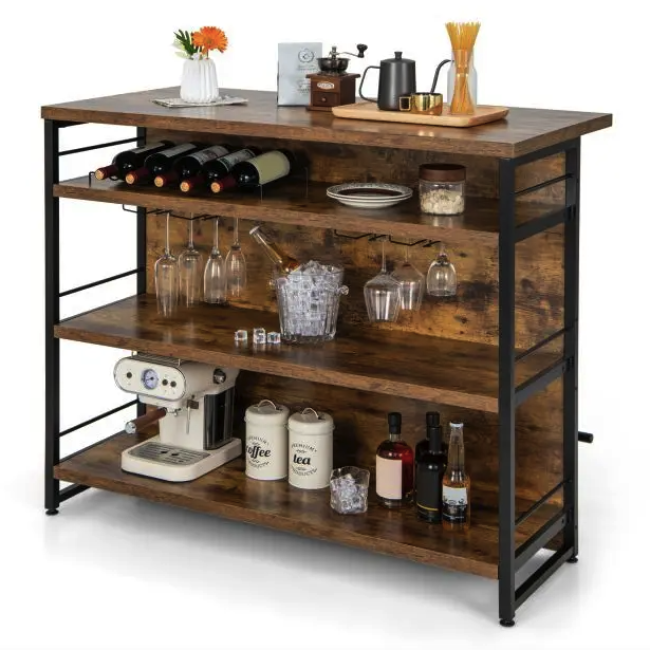 Тумба Costway Dent двухсторонний домашний бар в стиле Loft
