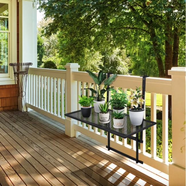 Подвесной столик Costway Mesa балконный черный