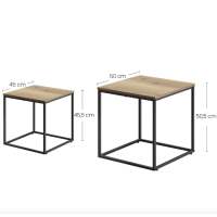 Комплект журнальных столиков Leobert Nika квадратные сонома