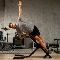 Лавка для гіперекстензії Hop-Sport HS-1018 з упорою