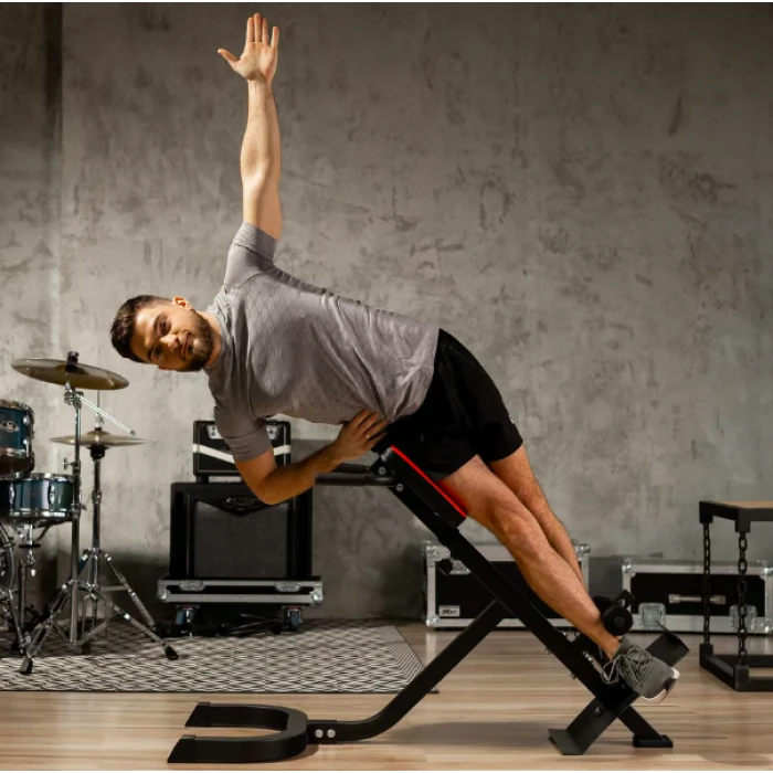 Лавка для гіперекстензії Hop-Sport HS-1018 з упорою