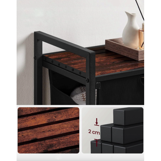 Корзина для белья Leobert Napoli 65 л в стиле Loft черный