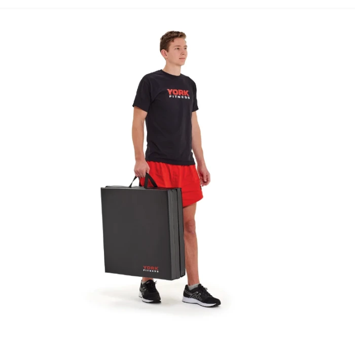 Мат гімнастичний твердий York Fitness 5см чорний