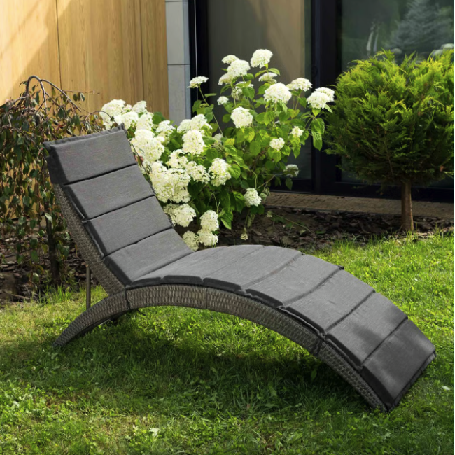 Садовый шезлонг Di Volio Ciampino черный/графитовый