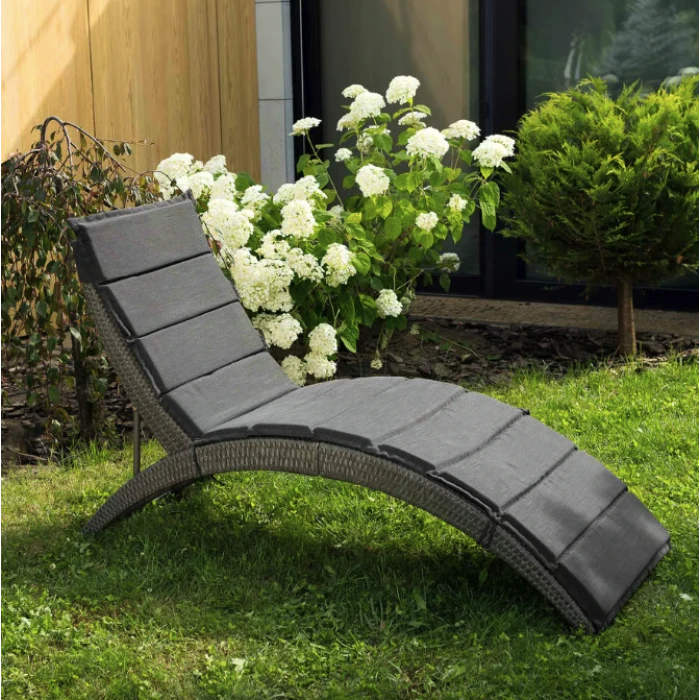 Садовый шезлонг Di Volio Ciampino черный/графитовый