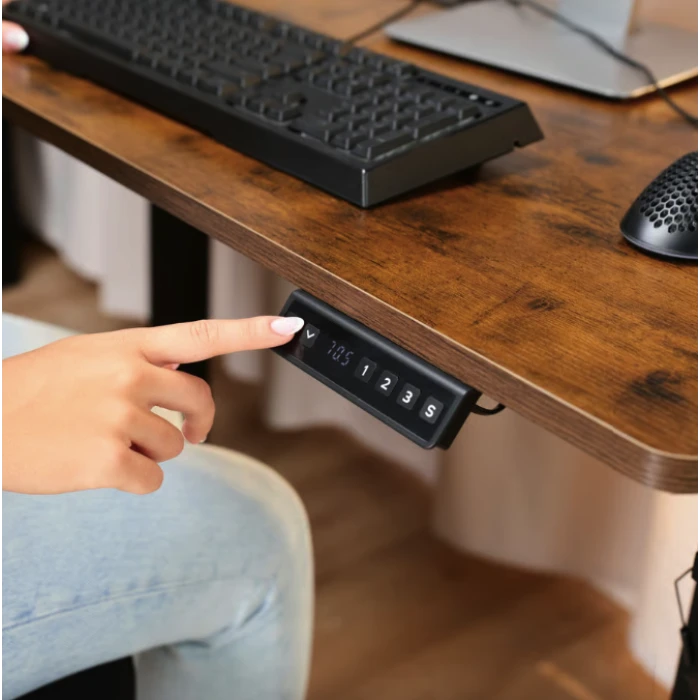 Комп'ютерний кутовий стіл Di Volio Trani з регульованою висотою коричневий