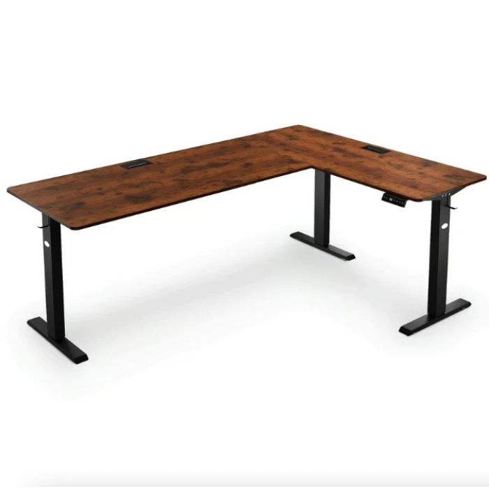 Комп'ютерний кутовий стіл Di Volio Trani з регульованою висотою коричневий