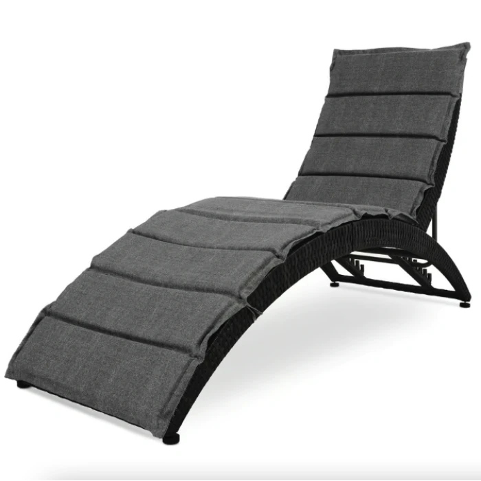 Садовый шезлонг Di Volio Ciampino черный/графитовый