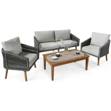 Комплект садових меблів Di Volio Matera Сірий/Світло-сірий