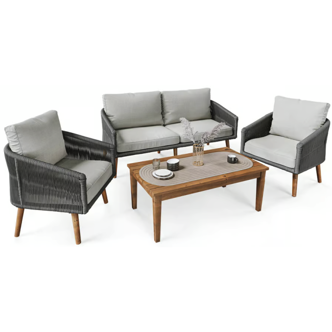 Комплект садових меблів Di Volio Matera Сірий/Світло-сірий