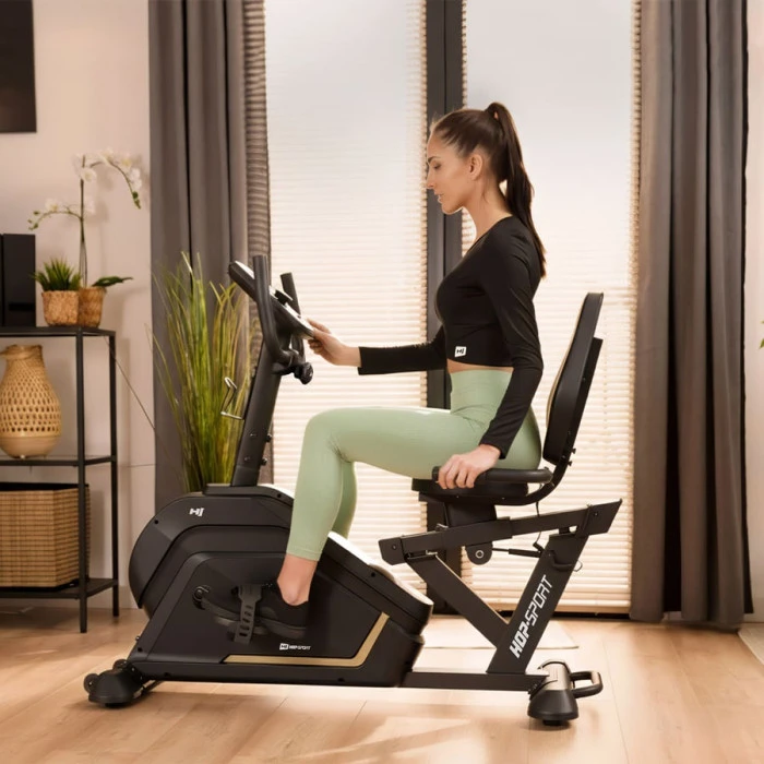 Горизонтальний велотренажер HS-120L Ravel чорний