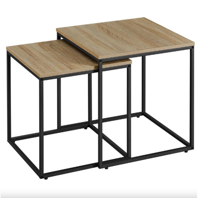 Комплект журнальных столиков Leobert Nika квадратные сонома