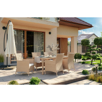 Садовая мебель Di Volio VERONA 6+1 бежево-кремовая