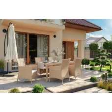 Садовая мебель Di Volio VERONA 6+1 бежево-кремовая