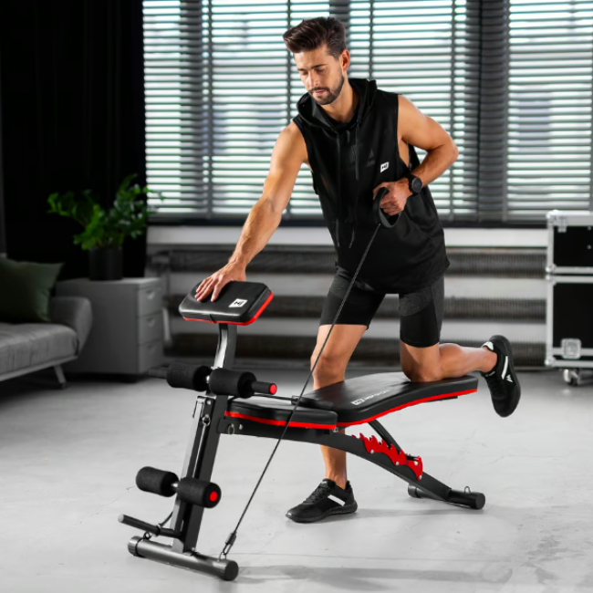 Лавка тренувальна Hop-Sport HS-1035 із партою Скотта