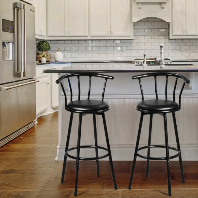 Комплект барных стульев Costway Pareo со спинкой