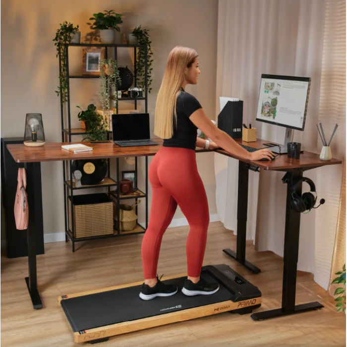 Комп'ютерний кутовий стіл Di Volio Trani з регульованою висотою коричневий