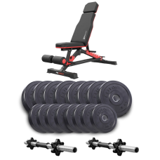 Набір Elitum Titan гантелі 2х31кг з лавою Hop-Sport HS-2090 HB