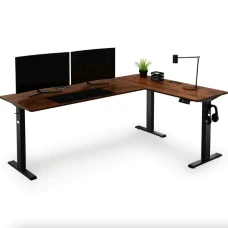 Комп'ютерний кутовий стіл Di Volio Trani з регульованою висотою коричневий