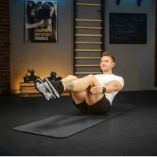 Коврик для йоги Trex Sport TX-018NGM NBR 1см 180х60 черный