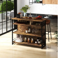Тумба Costway Dent двосторонній домашній бар в стилі Loft