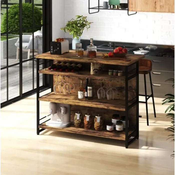 Тумба Costway Dent двухсторонний домашний бар в стиле Loft