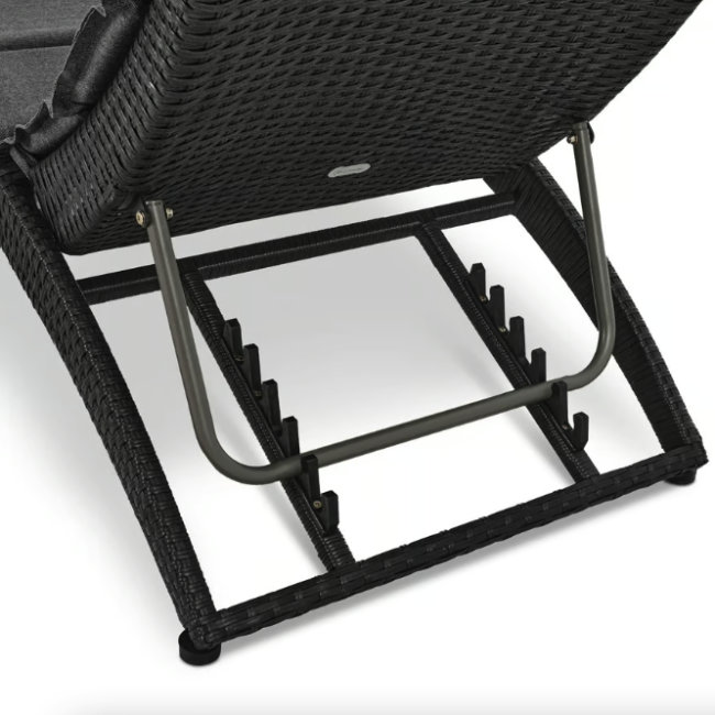 Садовый шезлонг Di Volio Ciampino черный/графитовый