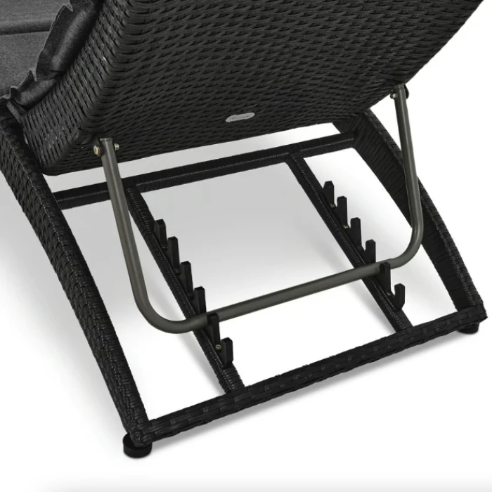 Садовый шезлонг Di Volio Ciampino черный/графитовый