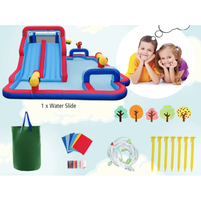 Надувний парк Costway Fun Kids із водними гірками (без вентилятора)