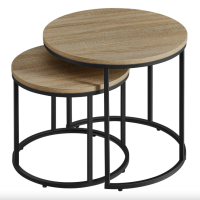 Комплект журнальных столиков Leobert Oreo круглые сонома