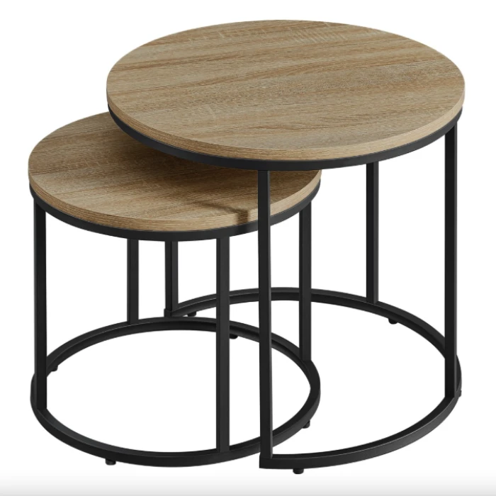 Комплект журнальных столиков Leobert Oreo круглые сонома