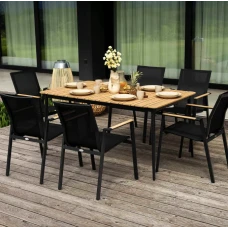 Комплект садовой мебели Di Volio Brivio 6+1 черный/бежевый