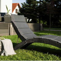 Садовий шезлонг Di Volio Ciampino чорний/графітовий