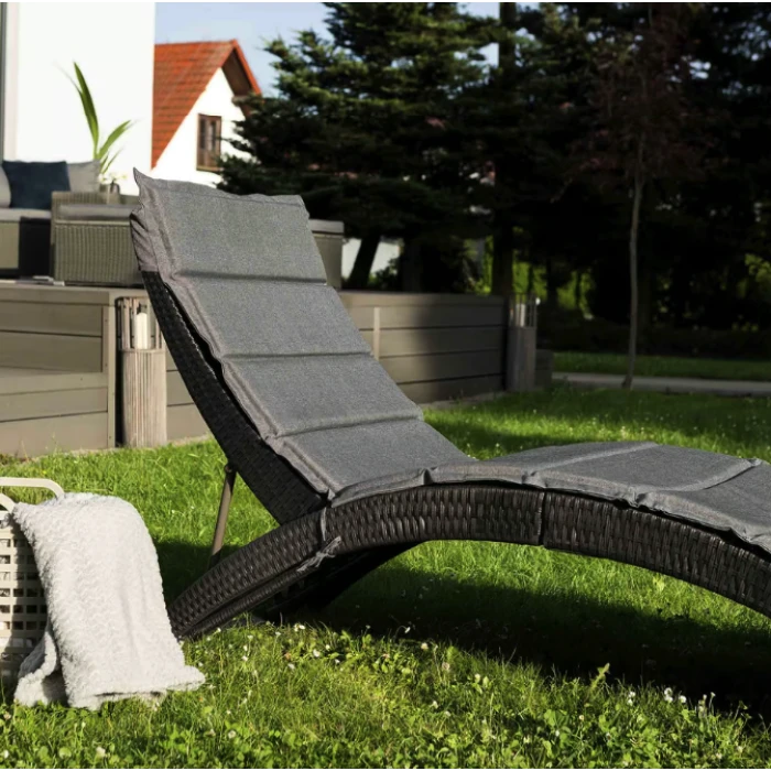 Садовый шезлонг Di Volio Ciampino черный/графитовый