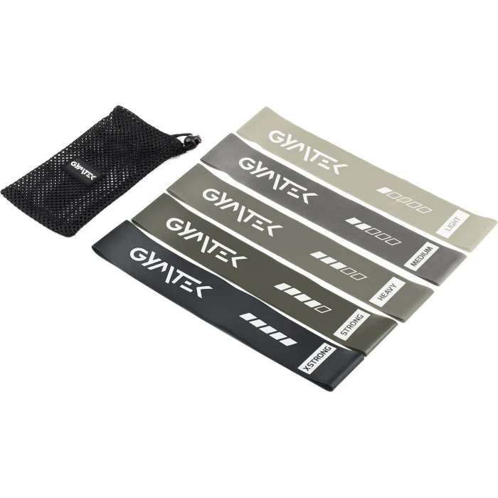 Набір резинок для фітнесу Gymtek 0,5-30кг сірий