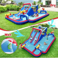 Надувной парк Costway Fun Kids с водными горками (без вентилятора)