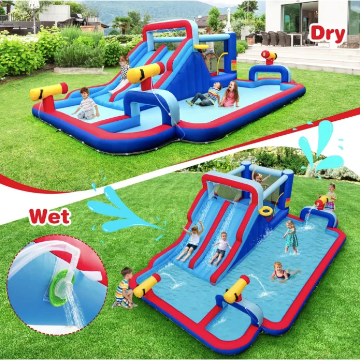 Надувний парк Costway Fun Kids із водними гірками (без вентилятора)