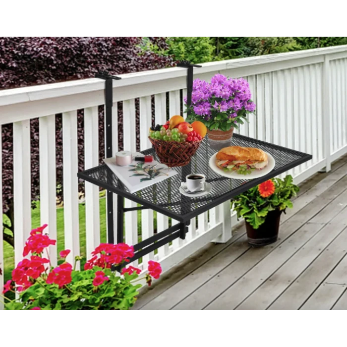 Підвісний столик Costway Mesa балконний чорний