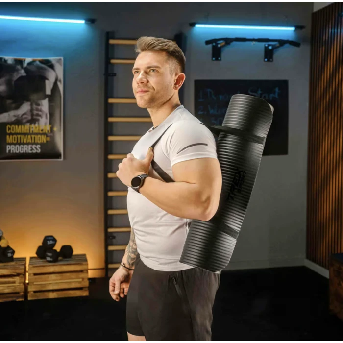 Коврик для йоги Trex Sport TX-018NGM NBR 1см 180х60 черный