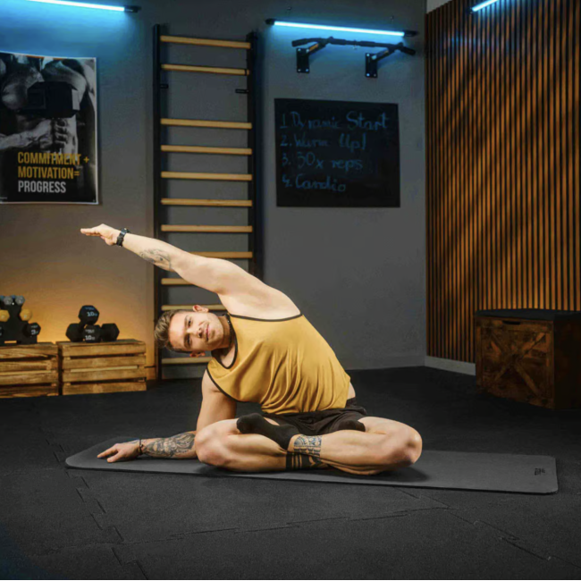 Коврик для йоги Trex Sport TX-018NGM NBR 1см 180х60 черный