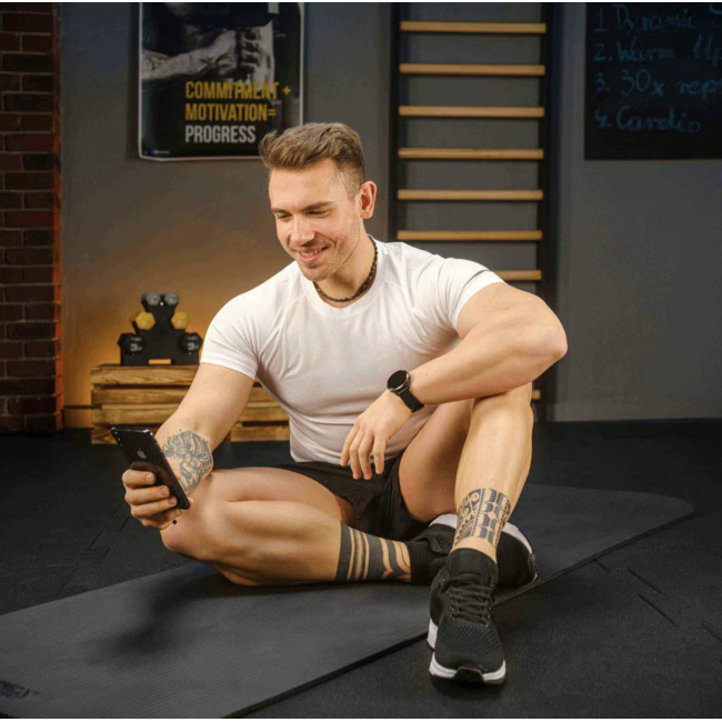 Коврик для йоги Trex Sport TX-018NGM NBR 1см 180х60 черный