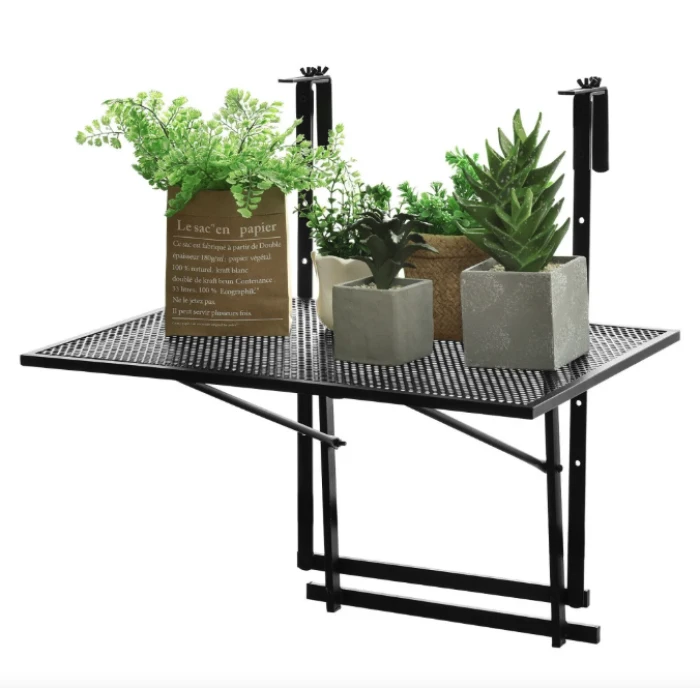 Підвісний столик Costway Mesa балконний чорний