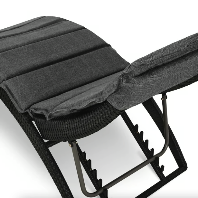 Садовый шезлонг Di Volio Ciampino черный/графитовый