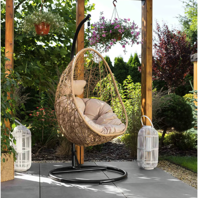 Підвісне крісло-кокон Di Volio Bacoli одномісне бежевий