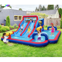 Надувной парк Costway Fun Kids с водными горками (без вентилятора)