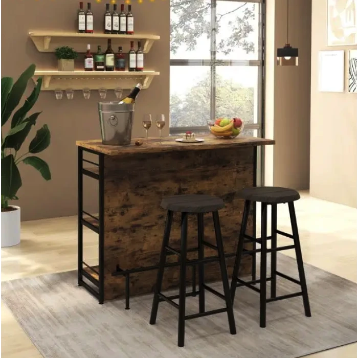 Тумба Costway Dent двухсторонний домашний бар в стиле Loft