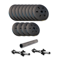 Набір гантелі-штанга 2в1 Besport PowerPro 52кг з перехідником