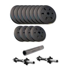 Набір гантелі-штанга 2в1 Besport PowerPro 52кг з перехідником