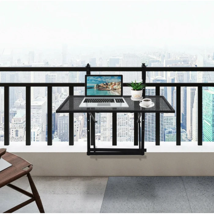 Підвісний столик Costway Mesa балконний чорний